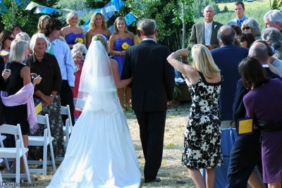 The guests watching Tim Mueller escort his daughter Erica to the altar (2677)