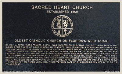 2010 - historical plaque for the 105-year old Sacred Heart Catholic Church building  (#4121)