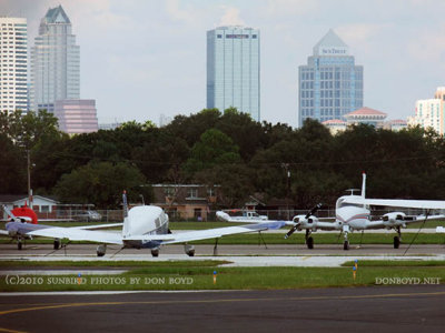 2010 - aircraft at Peter O. Knight Airport with downtown Tampa in the background (#4140)
