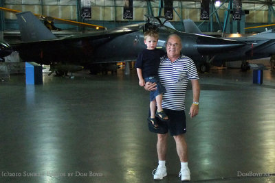 July - Kyler and Don with a General Dynamics FB-111A Aardvark bomber at the Wings Over the Rockies Air & Space Museum