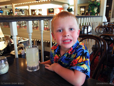 October 2010 - Kyler at his favorite restaurant, Fargo's Pizza