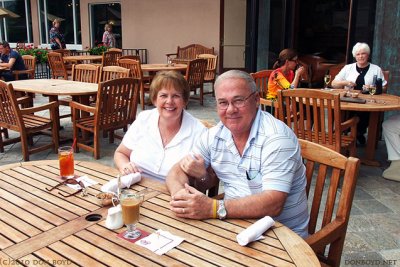 August 2010 - Karen and Don having lunch outdoors at the beautiful Broadmoor Hotel in Colorado Springs