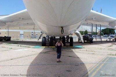 July 2010 - Kyler with a Boeing B-52B Stratofortress at the Wings Over the Rockies Air & Space Museum in Denver