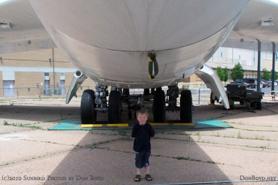 July 2010 - Kyler with a Boeing B-52B Stratofortress at the Wings Over the Rockies Air & Space Museum in Denver