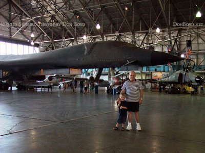 July 2010 - Kyler and Grandpa Don Boyd with a rare Rockwell B-1A Lancer bomber at the Wings Over the Rockies Air & Space Museum