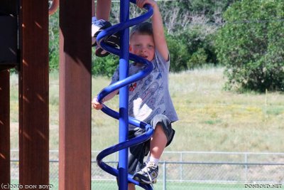 August 2010 - Kyler having a great time on the Palmer Park playground