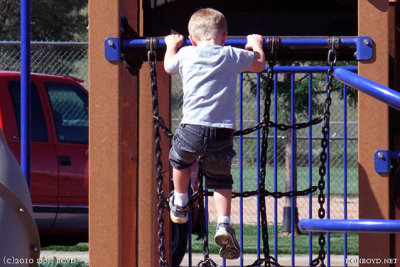 August 2010 - Kyler at Palmer Park playground