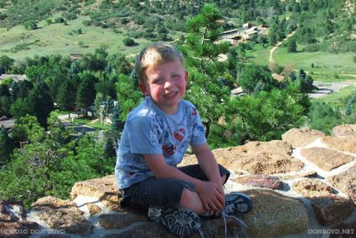 August 2010 - Kyler at the top peak in Palmer Park