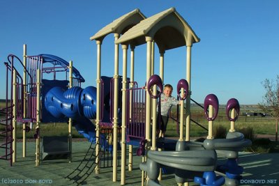 August 2010 - Kyler playing at a playground at Peterson Air Force Base