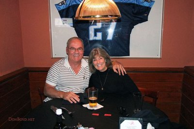 November 2010 - Don Boyd and Brenda Reiter after dinner and beers at Shula's 2