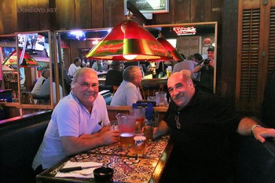 January 2011 - Don Boyd and Don Mamula at Bryson's Irish Pub with Kev Cook in the mirror