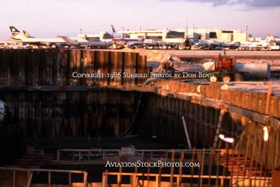 1986 - a nice variety of airlines (see below) at MIA during construction of the tunnel under new runway 12/30