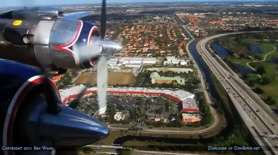2011 - aerial photo from Historical Flight Foundation's restored Eastern Air Lines DC-7B N836D over Miami Lakes