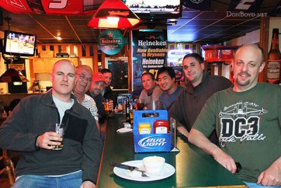 Joe Pries, Don Boyd, Kev Cook, Conan Schleicher, Mark Durbin, Ben Wang, Marc Hookerman and Dave Hartman at Bryson's Irish Pub