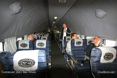 2011 - Joe Pries and Mark Hookerman on left side and Dave Hartman (standing) on restored Eastern Air Lines DC-7B