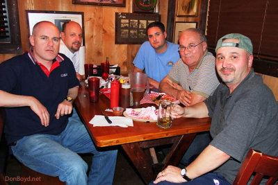 January 2011 - Joe Pries, Dave Hartman, Marc Hookerman, Don Boyd and Kev Cook at Shorty's Barbecue in Doral