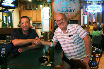 August 2012 - Nick Cheleotis and Don Boyd after dinner and beers at Bryson's Irish Pub