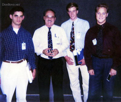 Mid to late 1990's - Don Boyd with three summer interns in Airside Operations at MIA