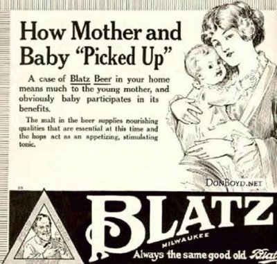 Blatz Beer being beneficial to young moms and their babies