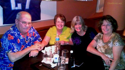 September 2012 - Don, Karen, Brenda and Linda after dinner, beers and great conversations at Shula's 2 in Miami Lakes