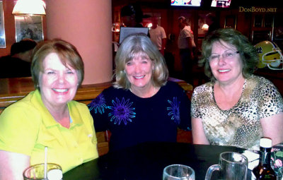 September 2012 - Karen with Brenda Reiter and Linda Grother after dinner and beers at Shulas 2 in Miami Lakes