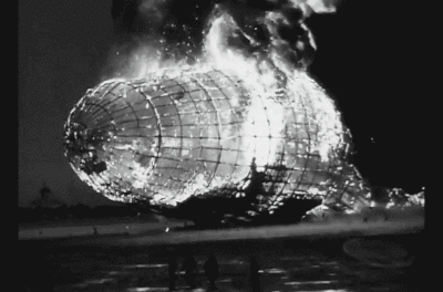 Hindenberg disaster at Lakehurst Naval Air Station, New Jersey