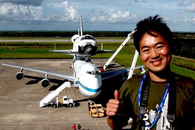 September 2012 - Ben Wang with the NASA Shuttle Carrier Aircraft and Space Shuttle Endeavor at Cape Canaveral