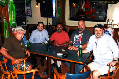 September 2012 - Eddy Gual, Daniel Morales, Suresh Atapattu, Vic Lopez and Kev Cook after dinner and beers at Bryson's Irish Pub