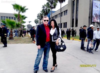 January 2009 - Jessica Tatiana del Aguila Saldana and her boyfriend Jim Nazarkewich at Las Palmas Air Force Base in Lima, Peru