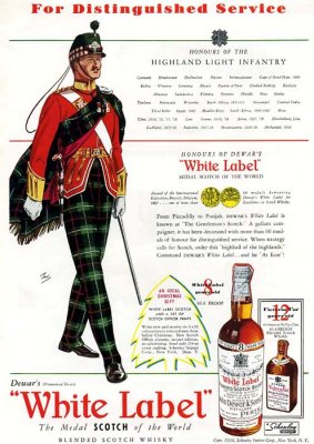 1950s - White Label Scotch ad