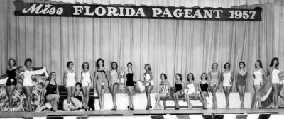 1957 - Miss Florida Pageant - Deanna Briggs 12th from left