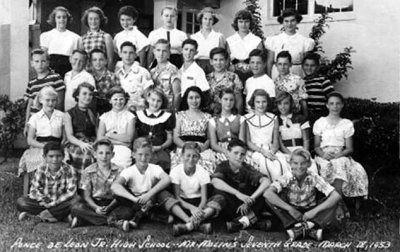 1953 - Mrs. Mullins 7th grade class at Ponce de Leon Junior High School, Coral Gables