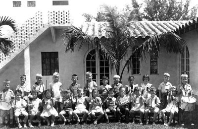 1945 - Mrs. Brown's Kindergarten Band at Coral Gables Elementary School in Coral Gables