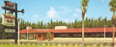 Early 1960's - the Red Coach Grill at 18050 Collins Avenue, Sunny Isles