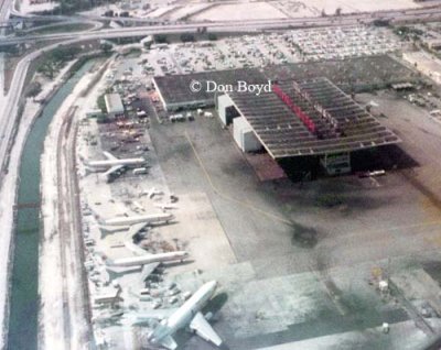 Mid 1970s - the eastern portion of the National Airlines Maintenance Base at MIA