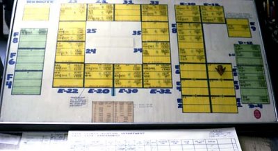 1978 - one of the first Gate Control plotting boards used by the airport to assign gates