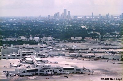 1988 - Miami International Airport and downtown Miami in the background