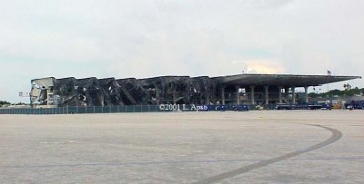2001 - former National, and Pan Am, hangar 3035 being demolished