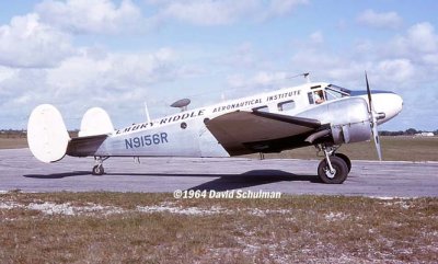 1964 - Embry-Riddle Aeronautical Institute Beech-18 N9156R at the original Tamiami Airport