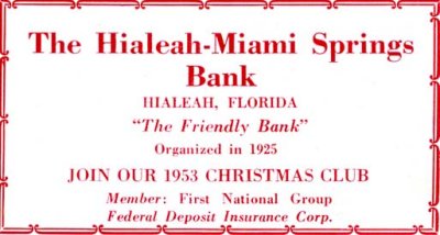 1952 - The Hialeah-Miami Springs Bank