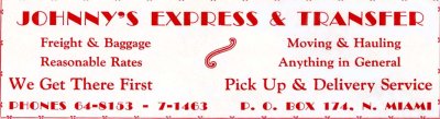 1952 - Johnny's Express and Transfer