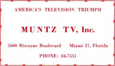 1952 - Muntz TV, Inc.