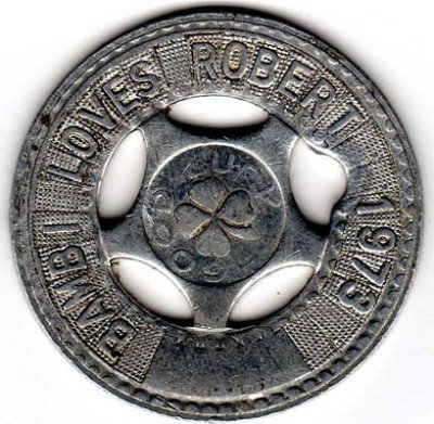 1973 - Bambi Loves Robert souvenir coin from the Fun Fair on 79th Street Causeway