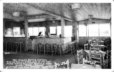 1950's - the interior of the Bottle Cap Inn