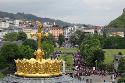 Panorama of Sanctuary of Our Lady of Lourdes.