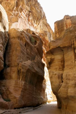 Narrow Gorge along the Siq, Petra