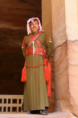 Jordanian Officer, on Guard, Petra