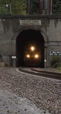 West portal of the 7.8 mile long Cascade Tunnel