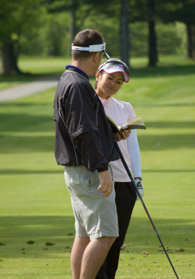 Ai Miyazato on the practice range
