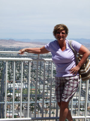 Jackie at the highest point in Las Vegas